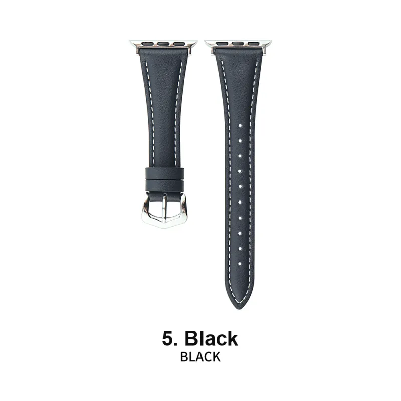 Vobafe Watch Band Apple Compatibility Cowhide Leather Material-9