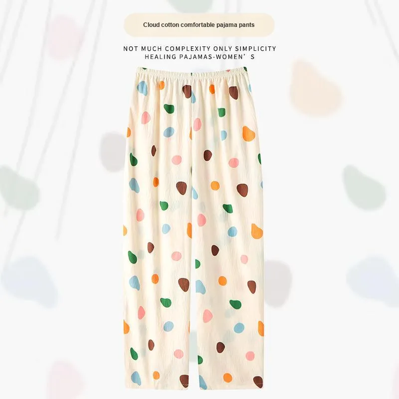 Gongdie Pajama Pants Women's Apricot-1