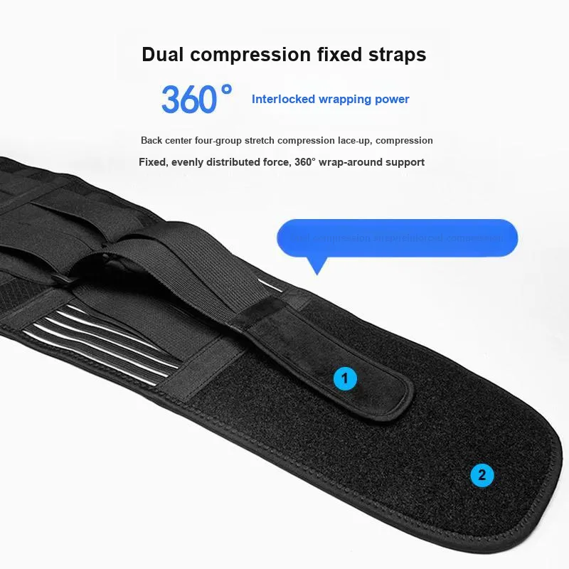 AOLIKES Back Support Braces Breathable Protective Compression Black Unisex-5