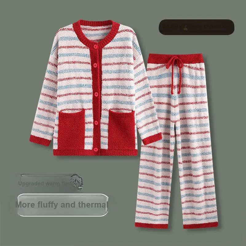 Wabi Town Pajama Set Women's Red-1