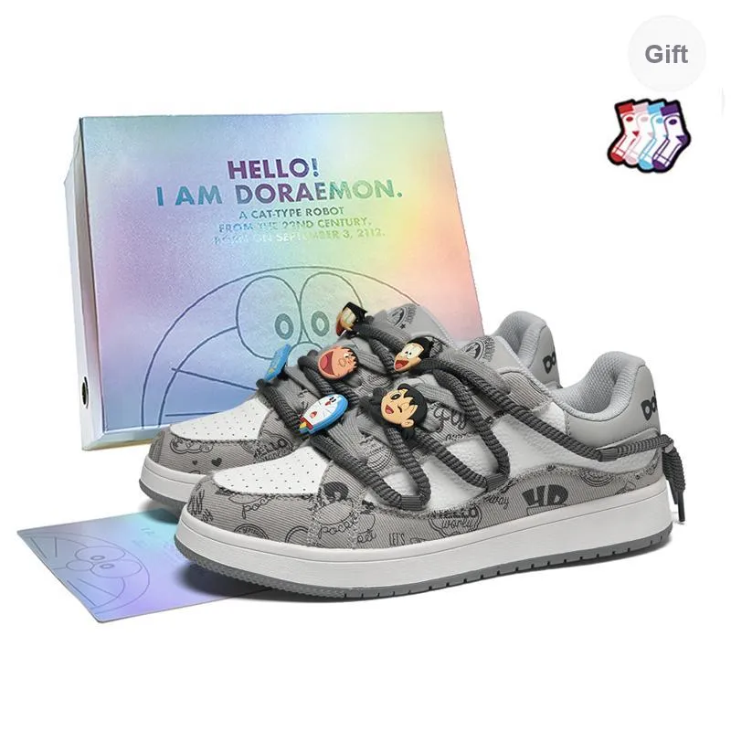 DoraemonA Box Limited Edition Puffy Shoes Low-Top Skateboard Shoes Unisex-253