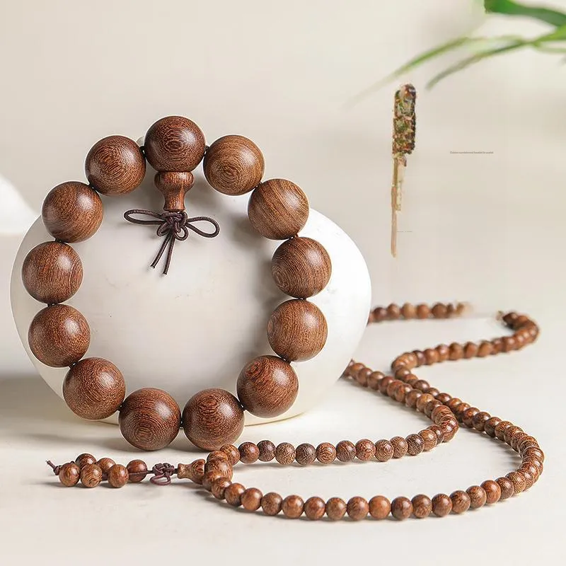 MUSHENGYUAN Golden Sandalwood Bracelets Unisex-19