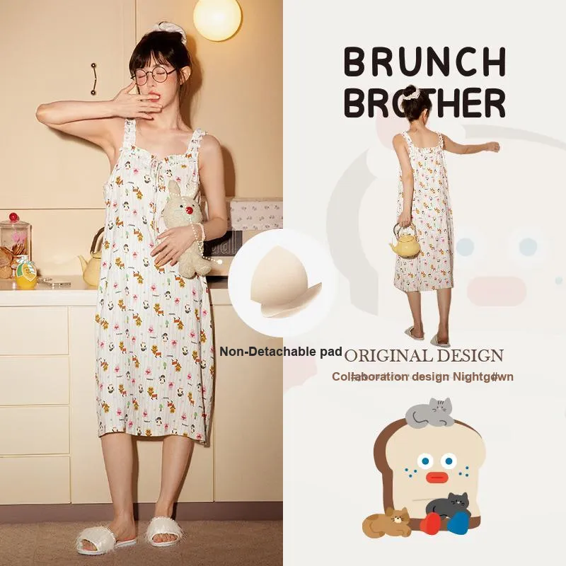 Gongdie x ZAOWUCANXIONGDI,LIANMINGKUAN Nightgown Women's-1
