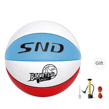 SND Rubber Basketball Blue White Red Size 5 7 Size Training Unisex