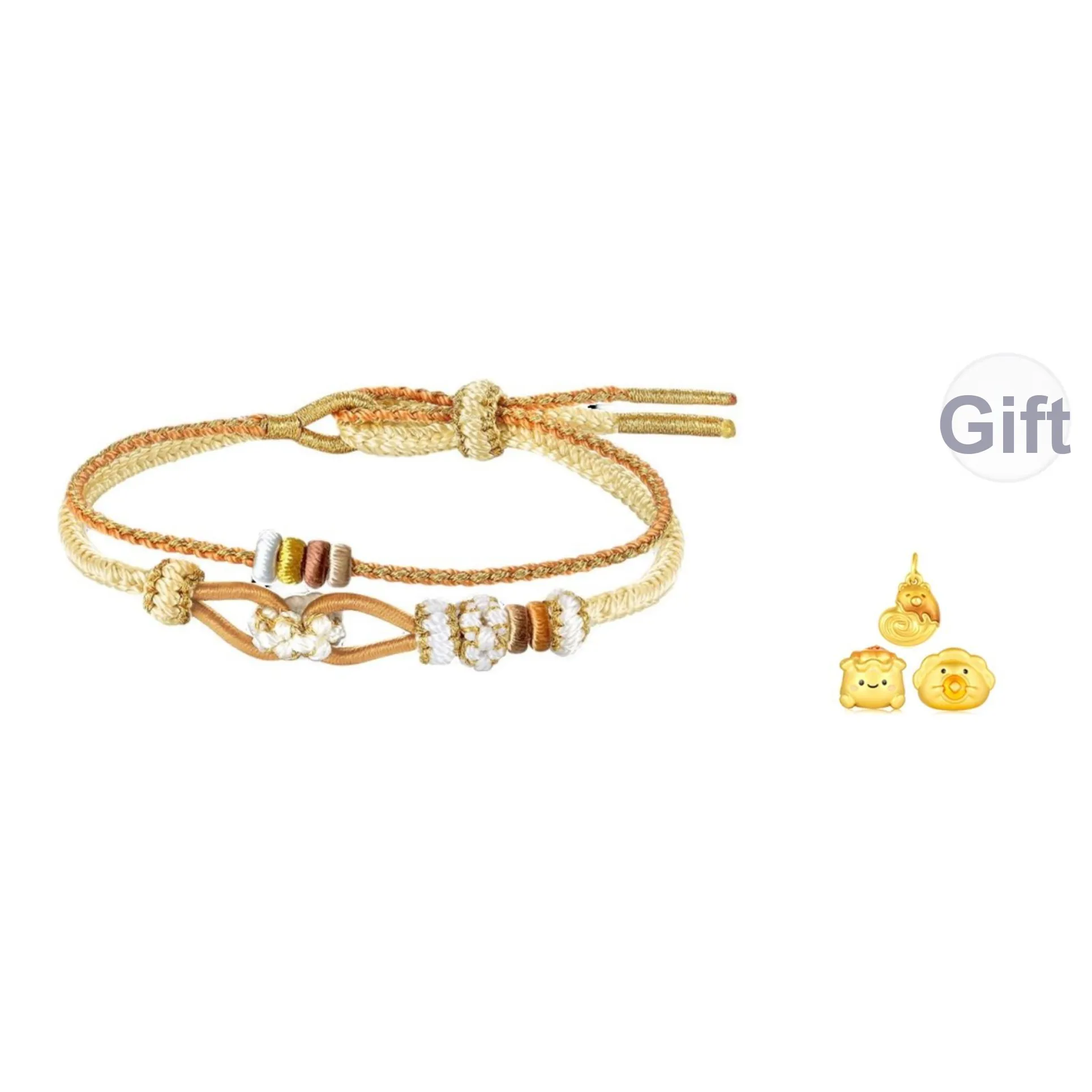 Fortune Gold Плетеные шнурки для браслетов унисекс