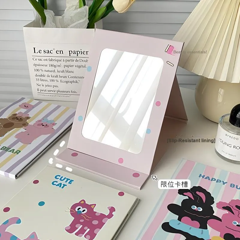 Future Maple Cartoon Folding Tables With Stand And Portable Makeup Mirror-2