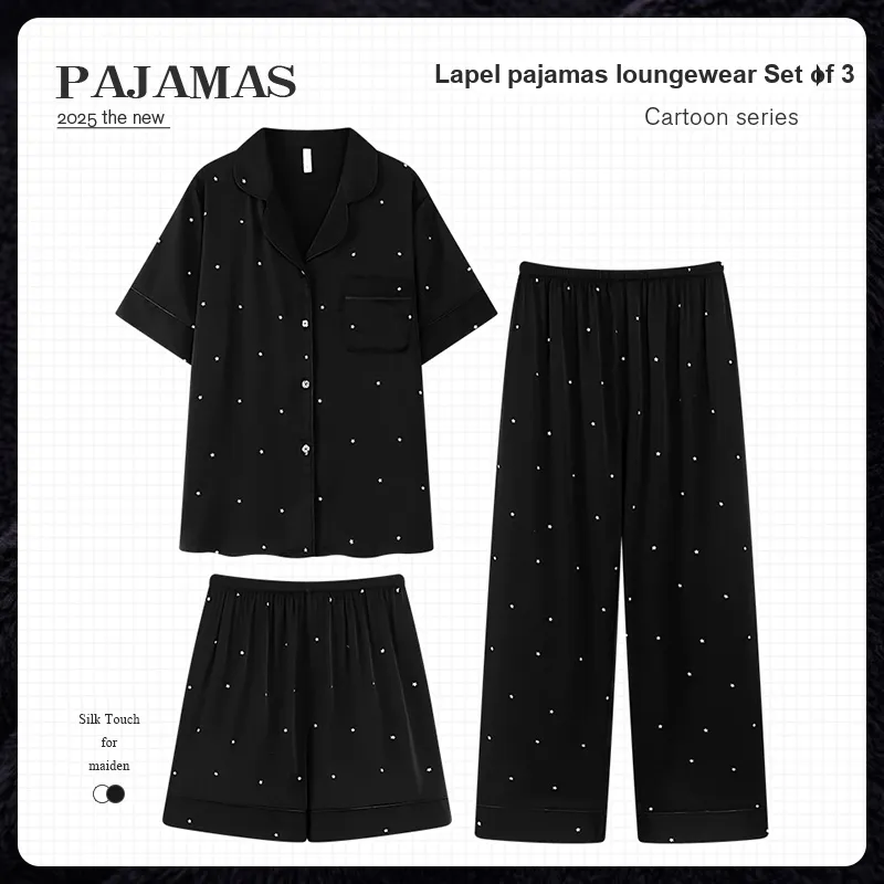 O'MESIK Pajama Set Women's Black-1