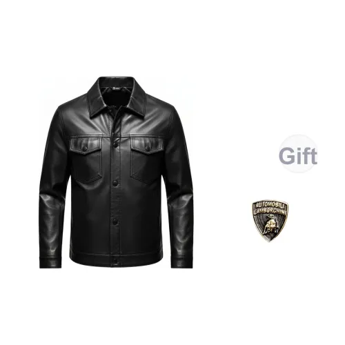 AUTOMOBILI LAMBORGHINI Кожаная куртка унисекс