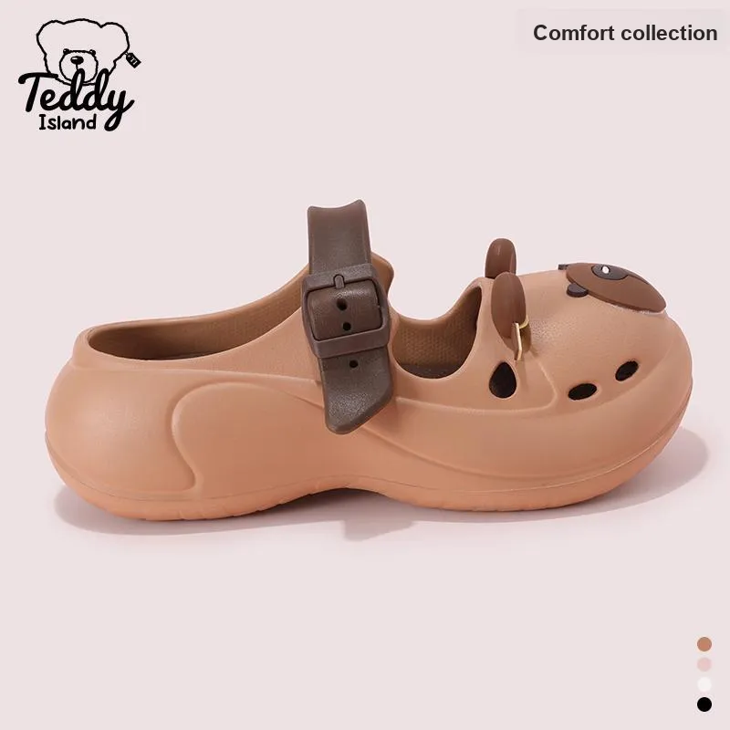 TEDDY ISLAND Beach Cute Clogs Slip Resistant Slippers For Women's-13