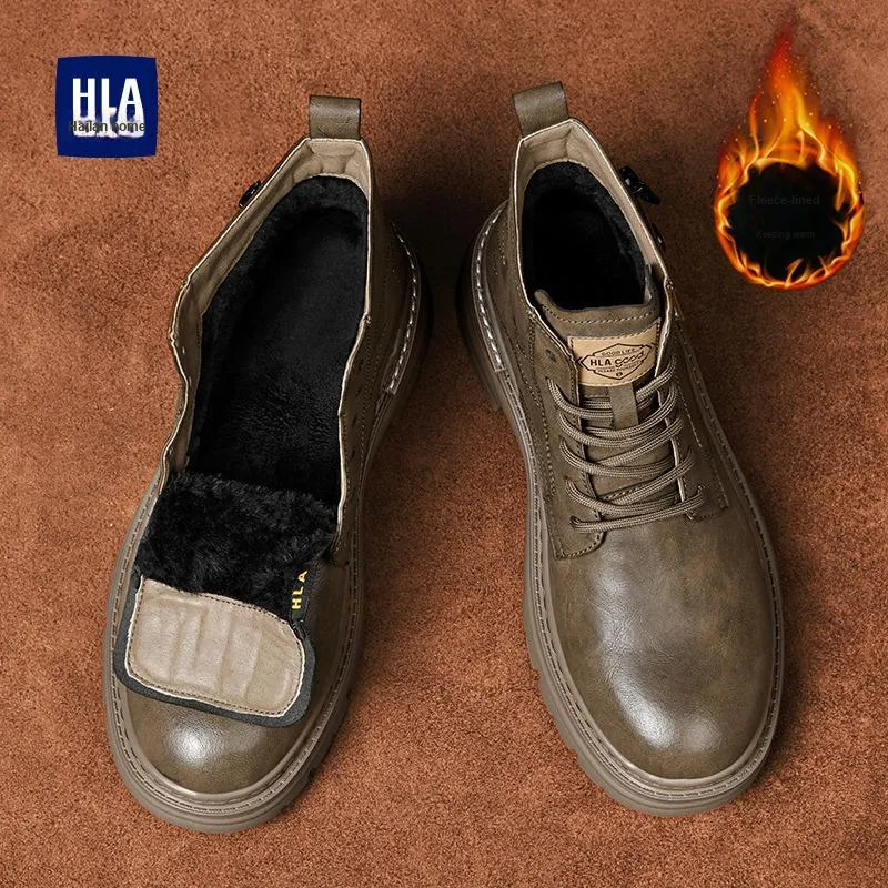 HLA Martin Boots Men Black, Brown-17