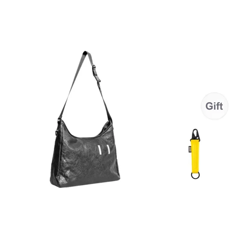 One Person's Planet DuPont Paper Shoulder Bag Crossbody Bag Large Size Unisex Black-1