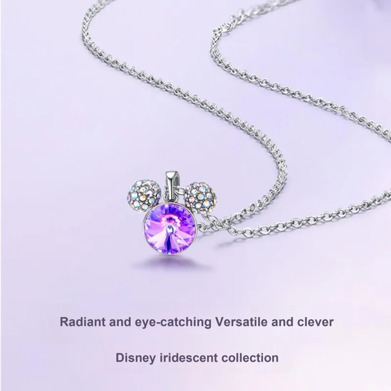 Disney Mickey Collection Princess Collection Copper Necklaces Women's Purple-6