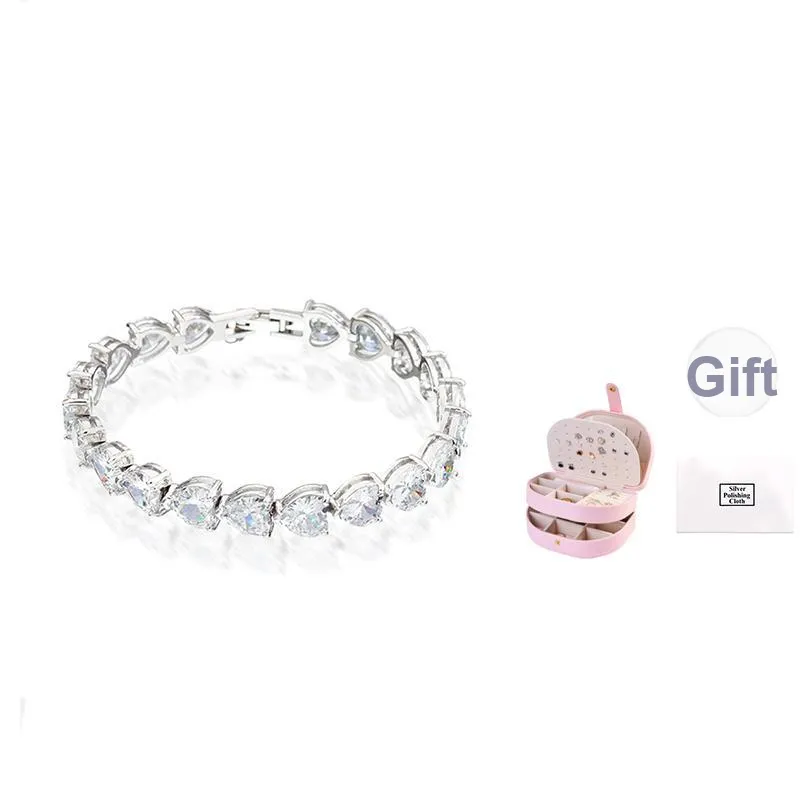 CHIARA FERRAGNI Zircon, Rhinestones, 18K Gold Plating Italian Luxury Heavy Industry Bracelet Women's Silver