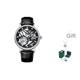 Black Strap Silver Case Black Dial