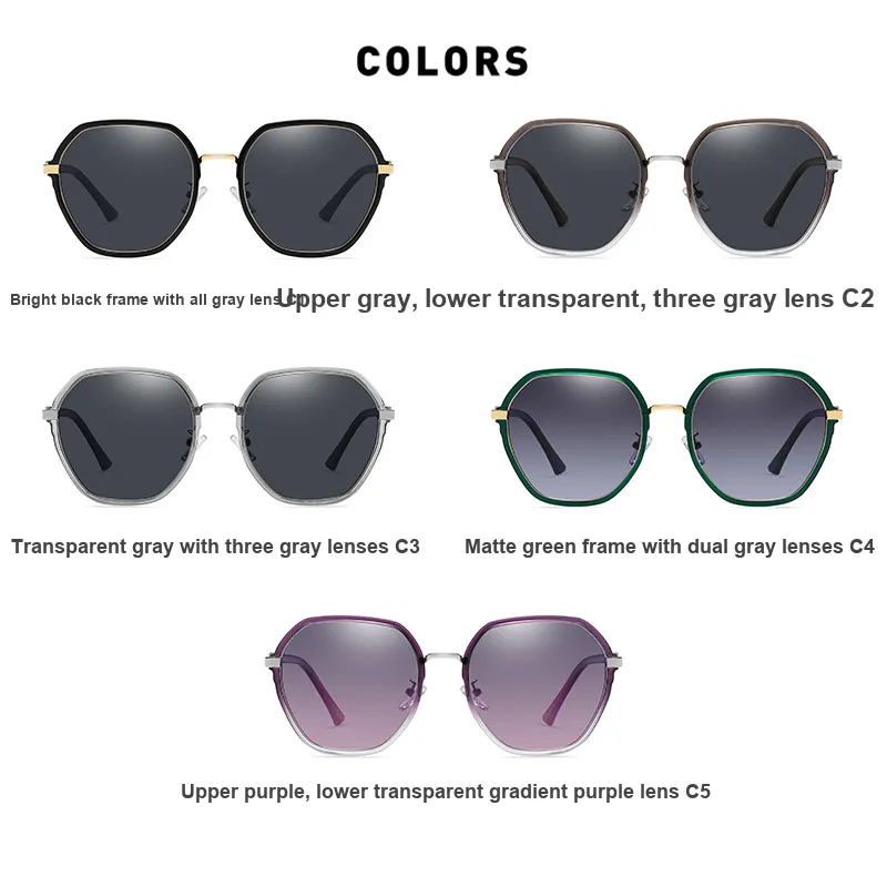 MITHAOL KUSC TR90 Metal Square Sunglasses Unisex-3