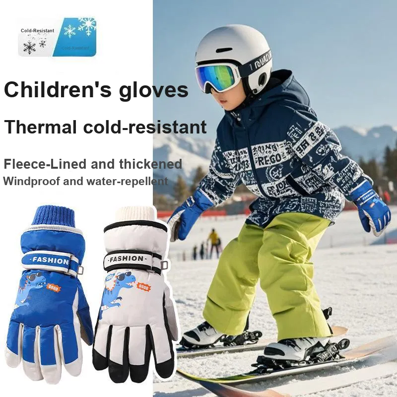 TANLU Ski Gloves Insulated For Cold Weather Outdoor Gloves Kids'-2
