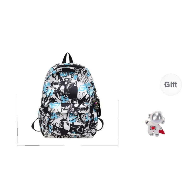 KAMLUI Nylon Backpack Regular Unisex Navy Blue/Gray/Green/Blue/Pink-10