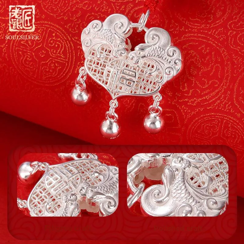 LAOYINJIANG S999 Fine Silver Pendants Kids'-5