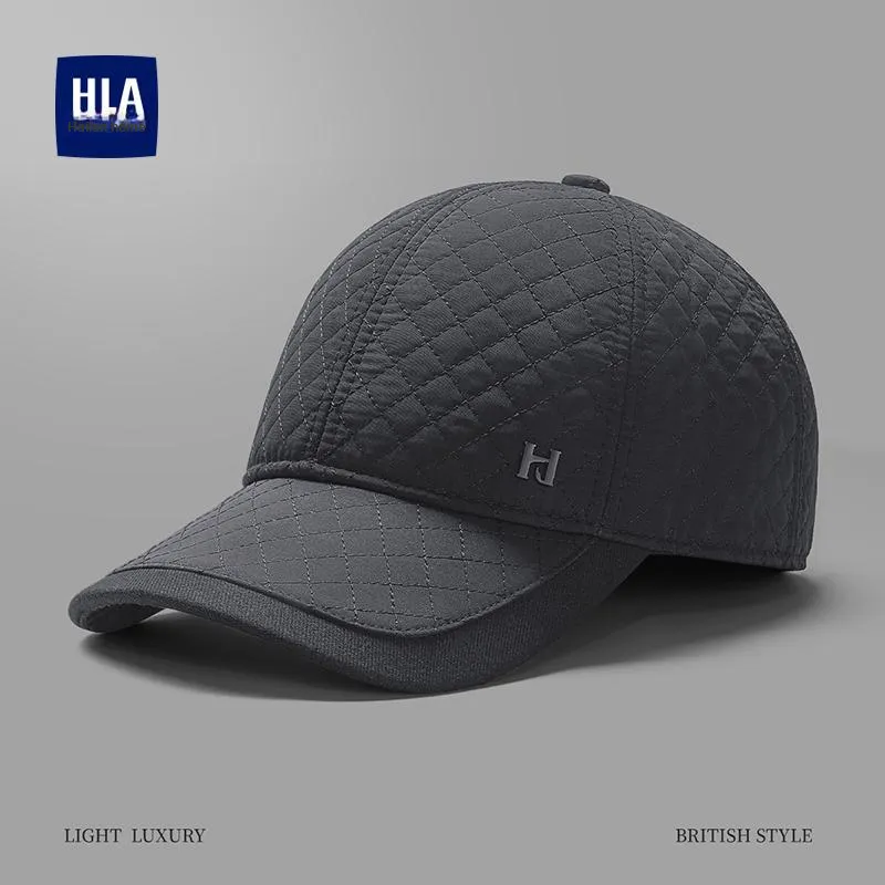 HLA Polyester Baseball Caps Men's Black-6
