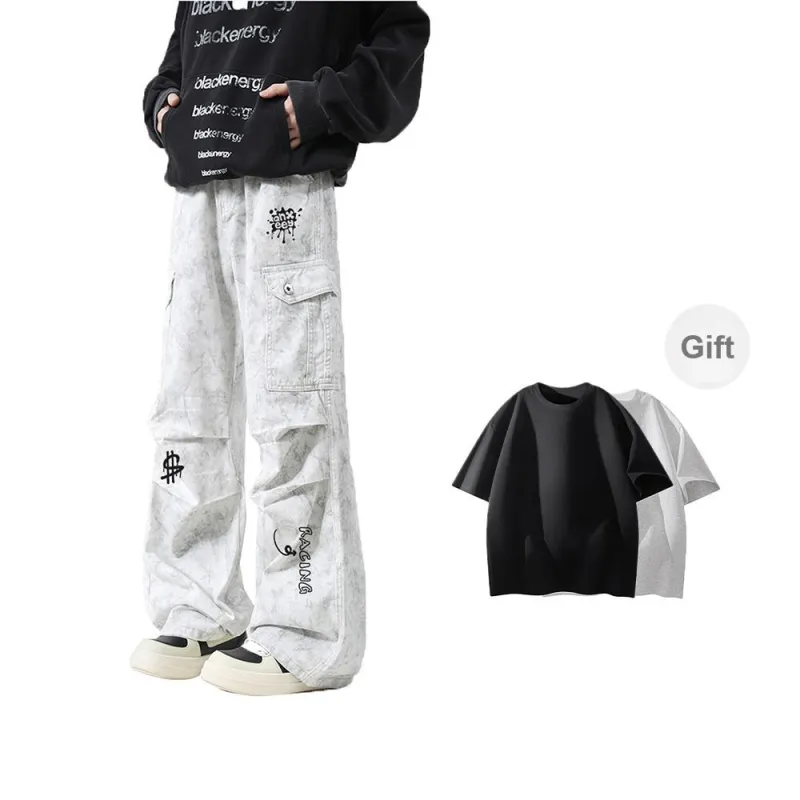 Qnxeey Casual Pants Unisex-17