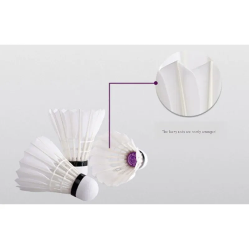 Super Card Purple Ultra Goose Feather Shuttlecock 12 Pack Goose Feather All-Round Goose Feather Match Ball Shuttlecocks-4