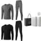 2-Piece Underwear Set (Dark Heather Gray+Black) 100% cotton, Breathable/3A Antibacterial/Classic Crew Neck