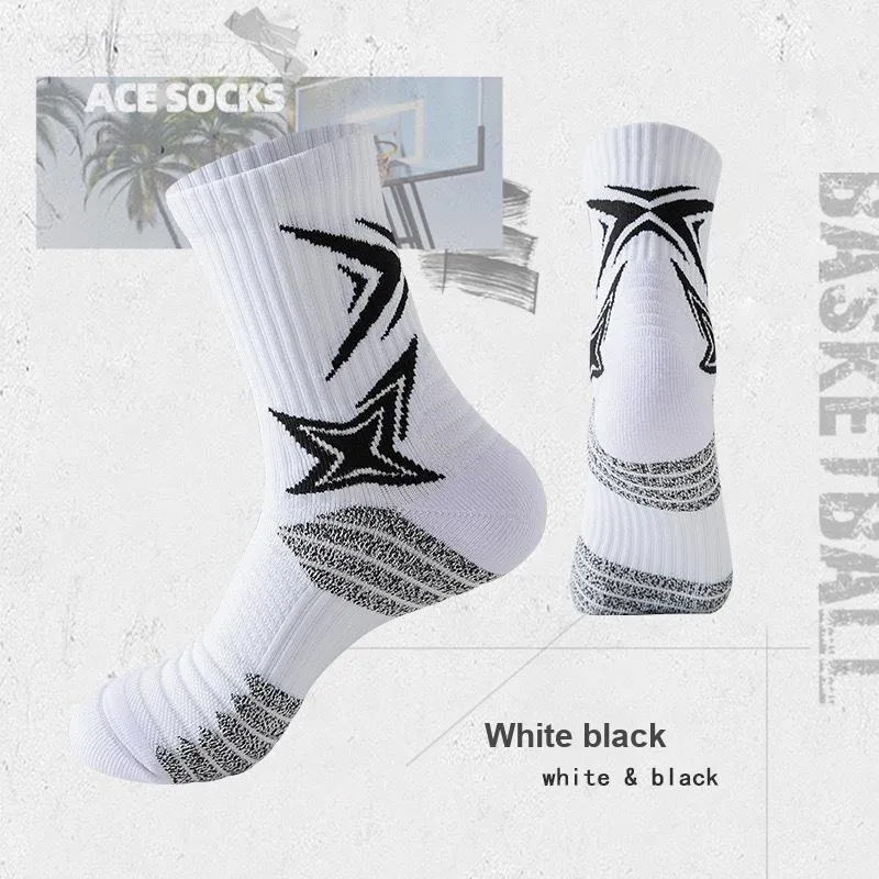 TLXT Basketball Socks Unisex Students' Fitness Outdoor Sports Running, Durable And Breathable-3