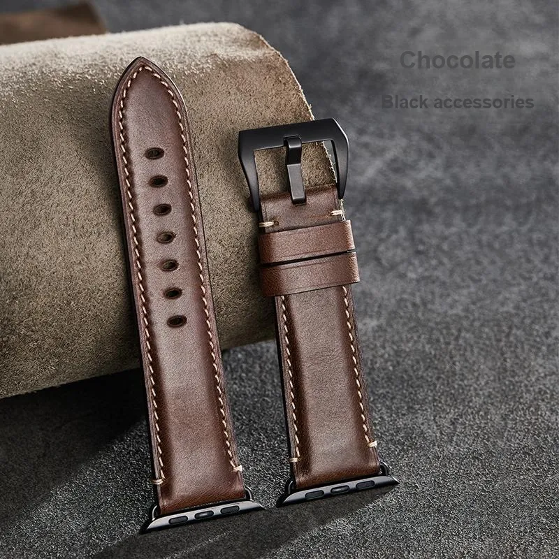 IStrap Apple Compatibility Watch Band 120+80mm Cowhide Leather Material-5