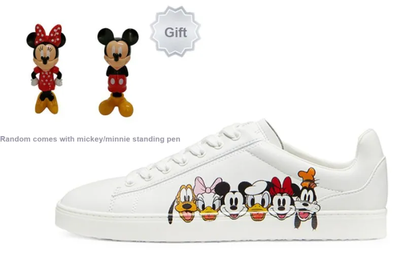 Disney x Stuart Weitzman/SW Livvy Sneaker Stylish Skateboarding Shoes Women's White-0