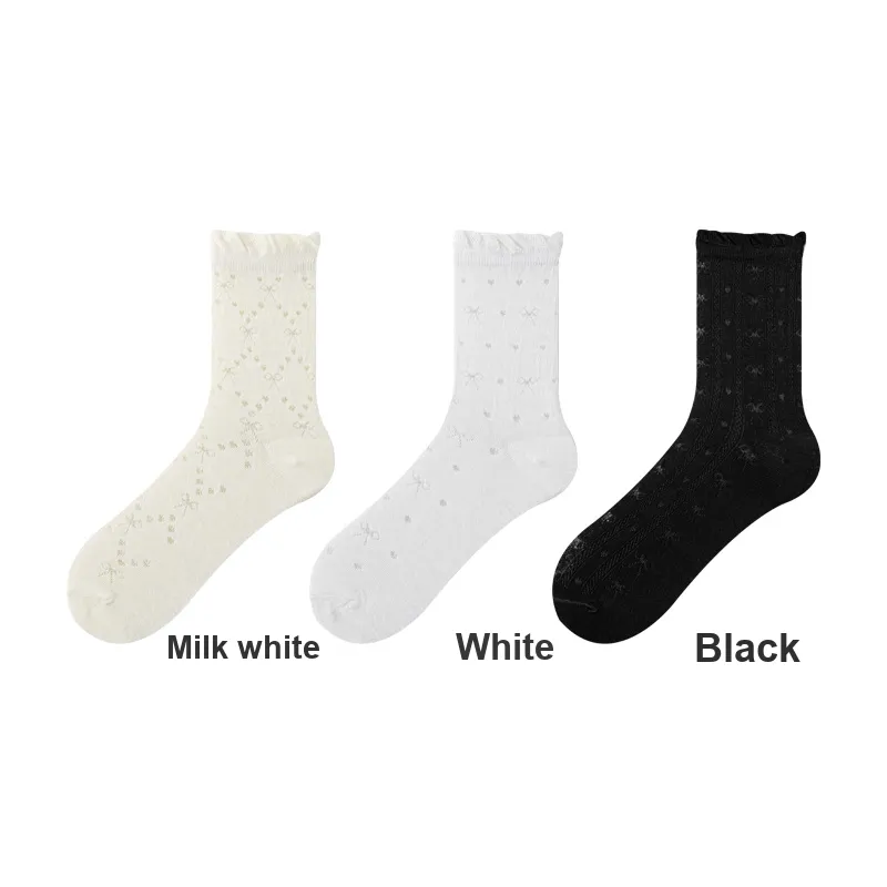 H YXIANG Mid Calf Socks Women's Combo Set-1