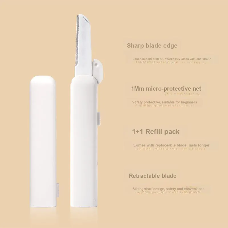 JIAOXUEFEI Rhombus Exquisite Retractable Eyebrow Razor Shaving Blade Perfect For Beginners Cosmetologists Portable-2