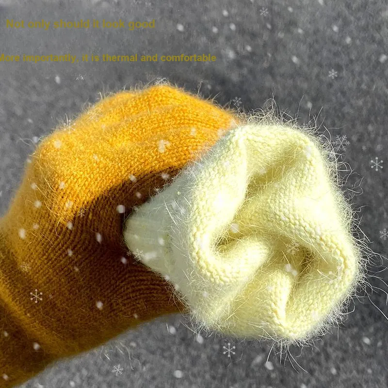 NANJIREN Thickened Knit Gloves Unisex-9