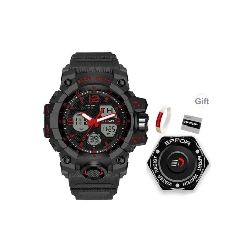 Sanda Electronic+Кварцевый Movement Унисекс Часы 56mm*56mm*18mm Черные