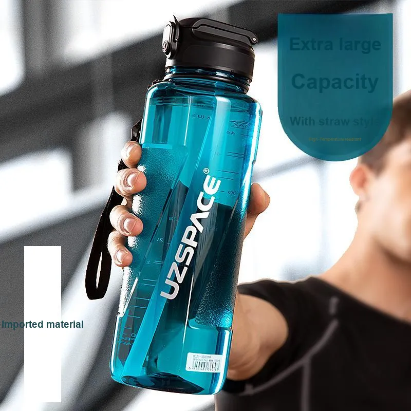 UZSPACE Outdoor Water Equipment Outdoor Water Bottle 1500ML Tritan-3