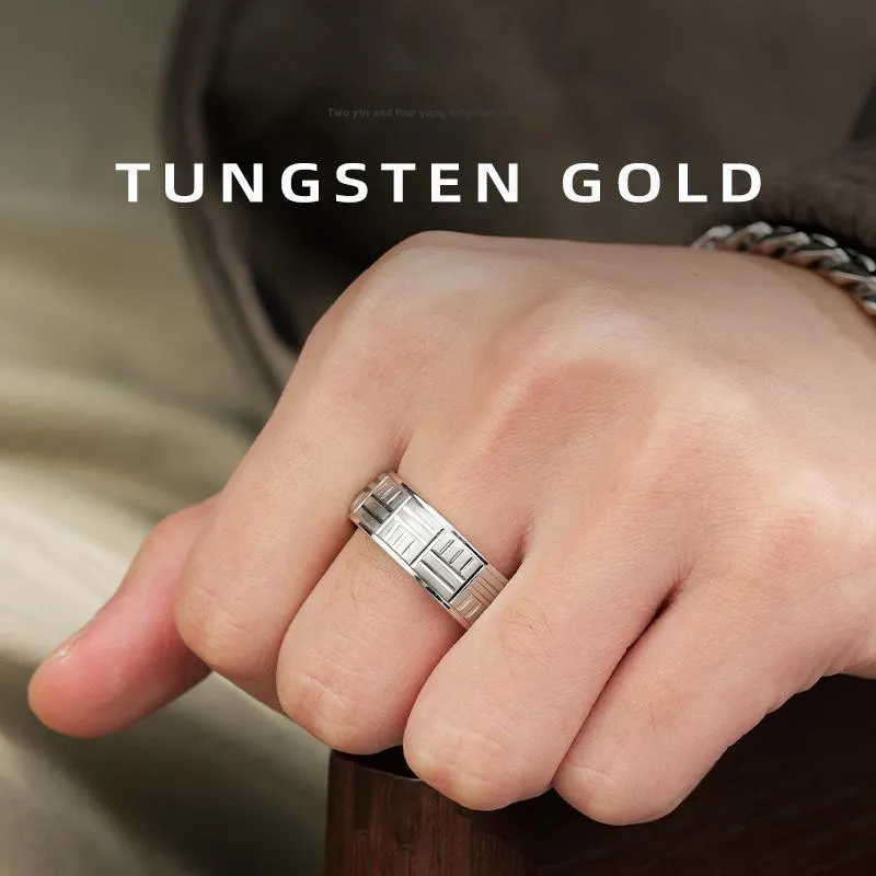 Saya Tungsten Gold Rings Unisex-5