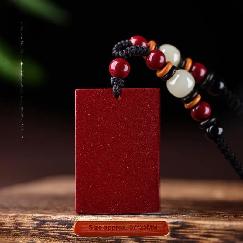 ZHIZUO Natural Cinnabar Pendants Unisex-1
