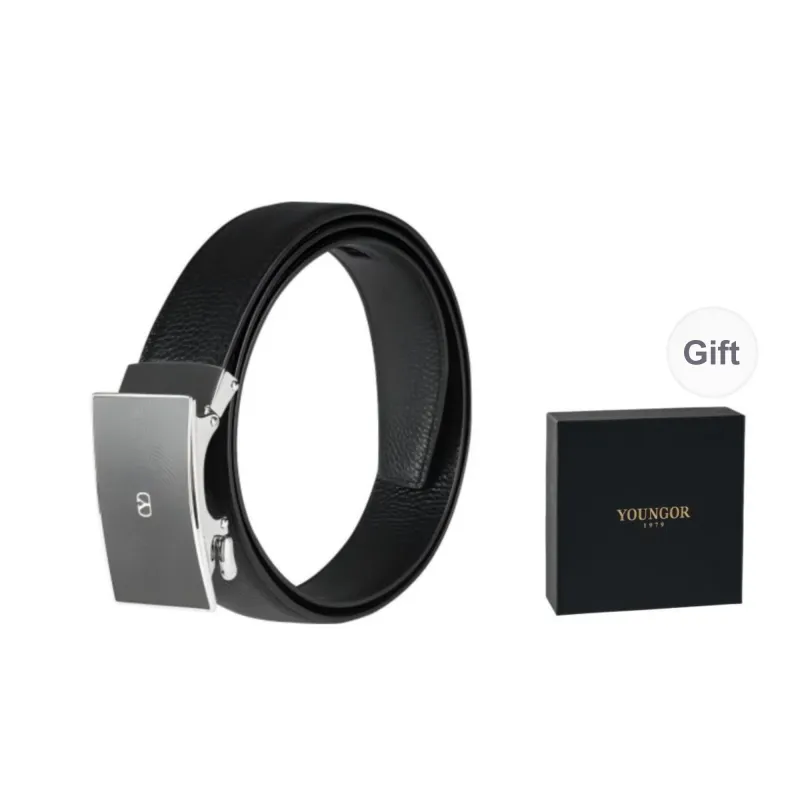 YOUNGOR Cow Leather Belts Men's Width 3.5cm-1