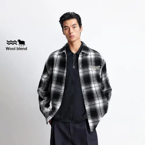 JACK JONES S03 Черное мужское пальто