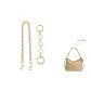 [Gold-Tone Two-Piece Set]White C13cm Letter Chain+Decorative Chain 45cm
