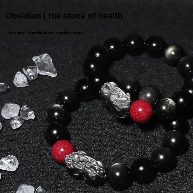 ILolu Obsidian Bracelets Unisex-11
