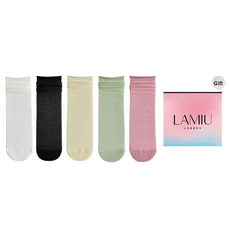 Lan Miao Mid Calf Socks Women's Shopping Bag Combo Set-36