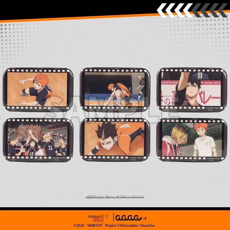 GuGuGuGu Haikyuu!! Characters Battle At The Dump A Square Tinplate Depicting The Scene. Badges-10