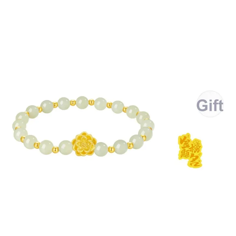 ZSY Hetian Jade Bracelets Pale Greenish White Jade Women's-0