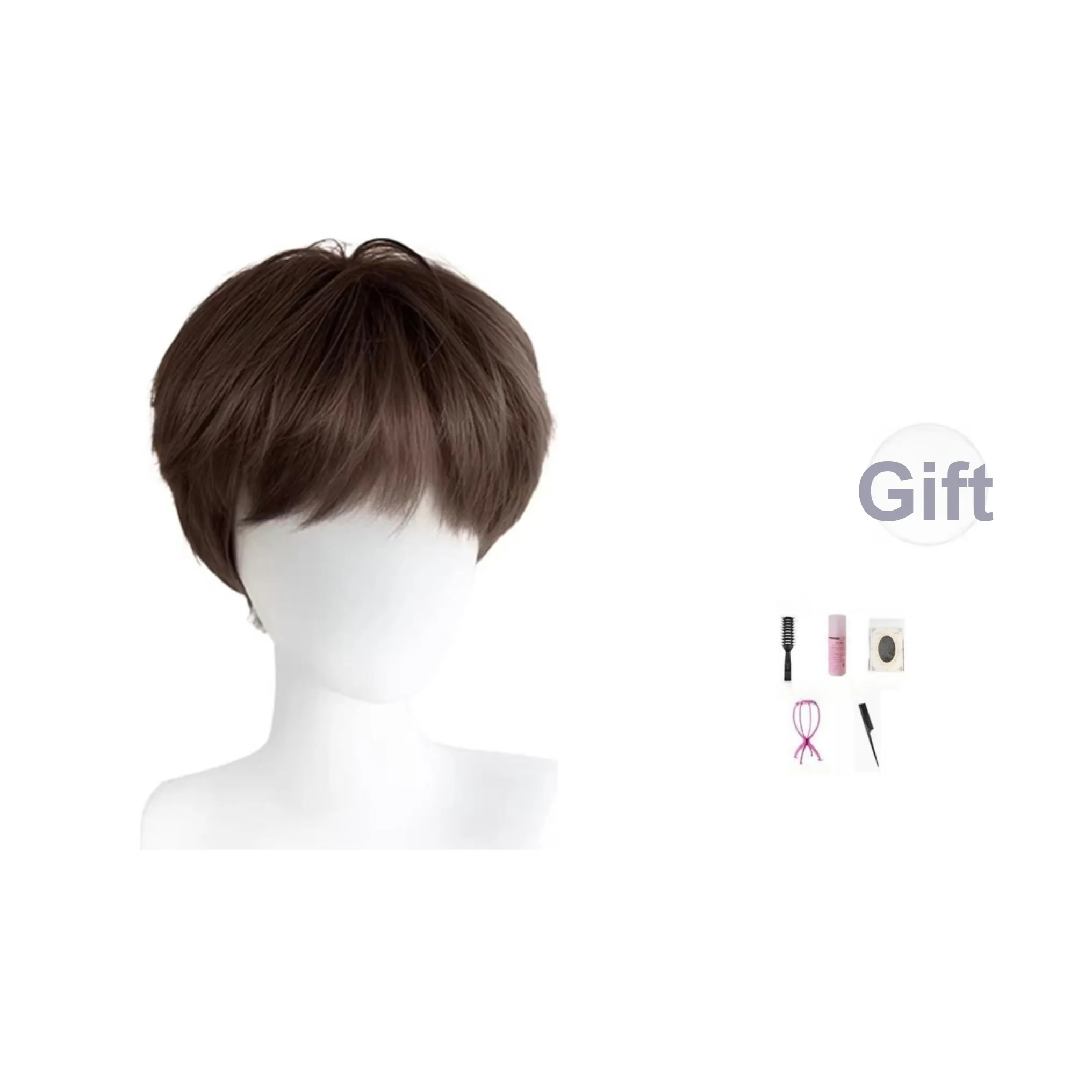 Future Maple Корейский стиль Микро Notch С откидной крышкой Парики Короткий Кудрявые Волосы