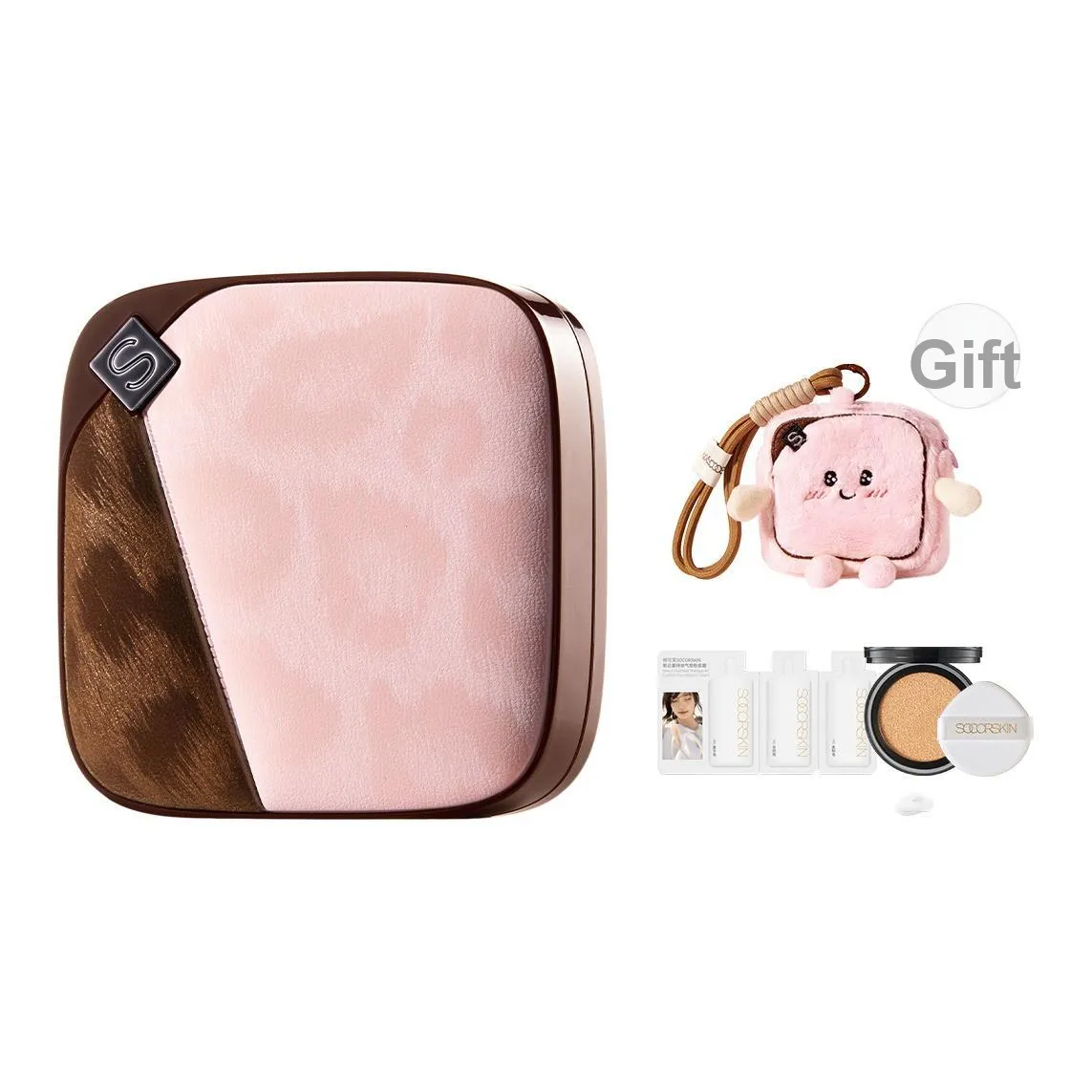 SOCORSKIN Леопардовый принт Воздушная подушка Прозрачный Росный Тон кожи Корректирующий Тон кожи Тон кожи Контроль жирности Тушение