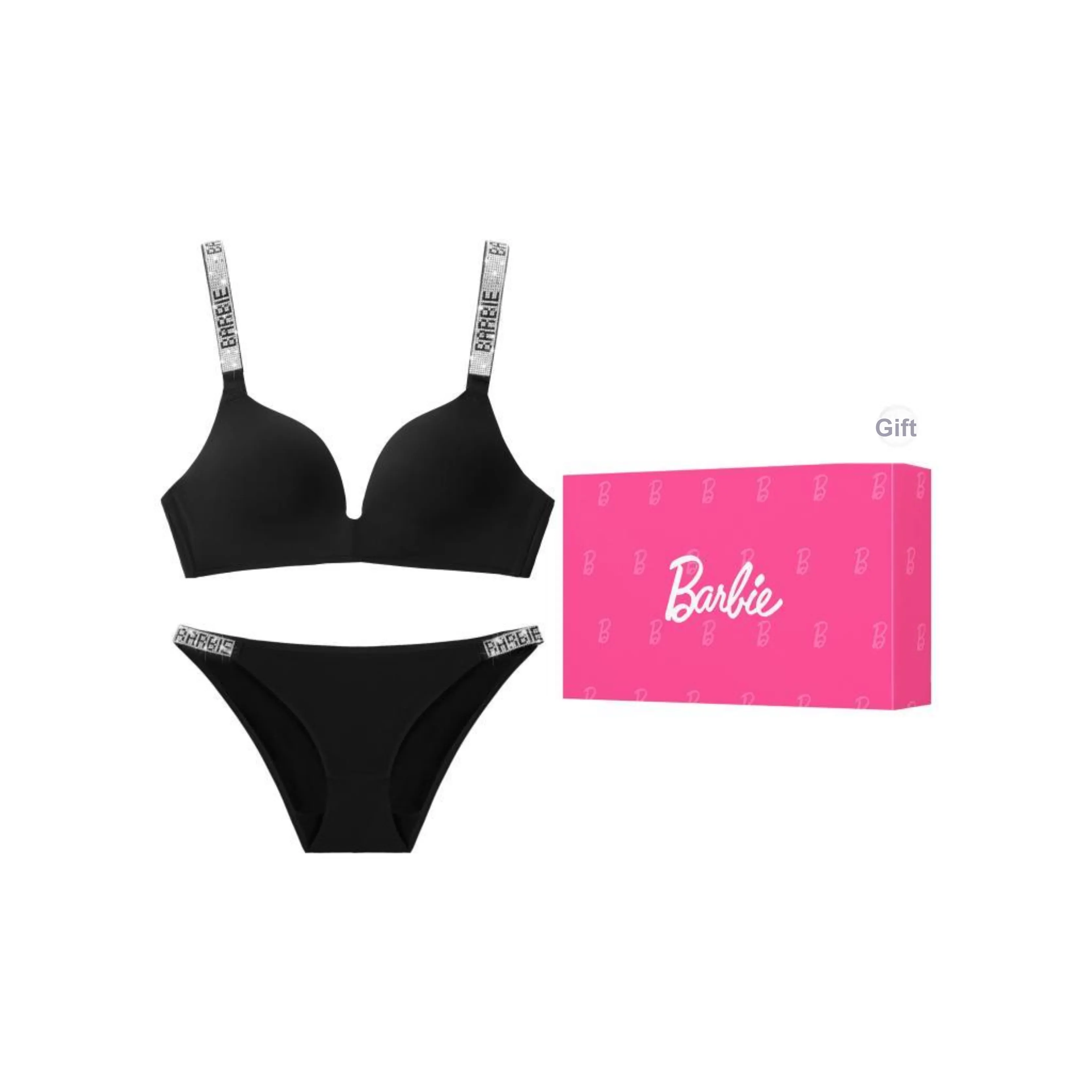 MISS CURIOSITY x Barbie Underwear Set Women's Gift Box Set