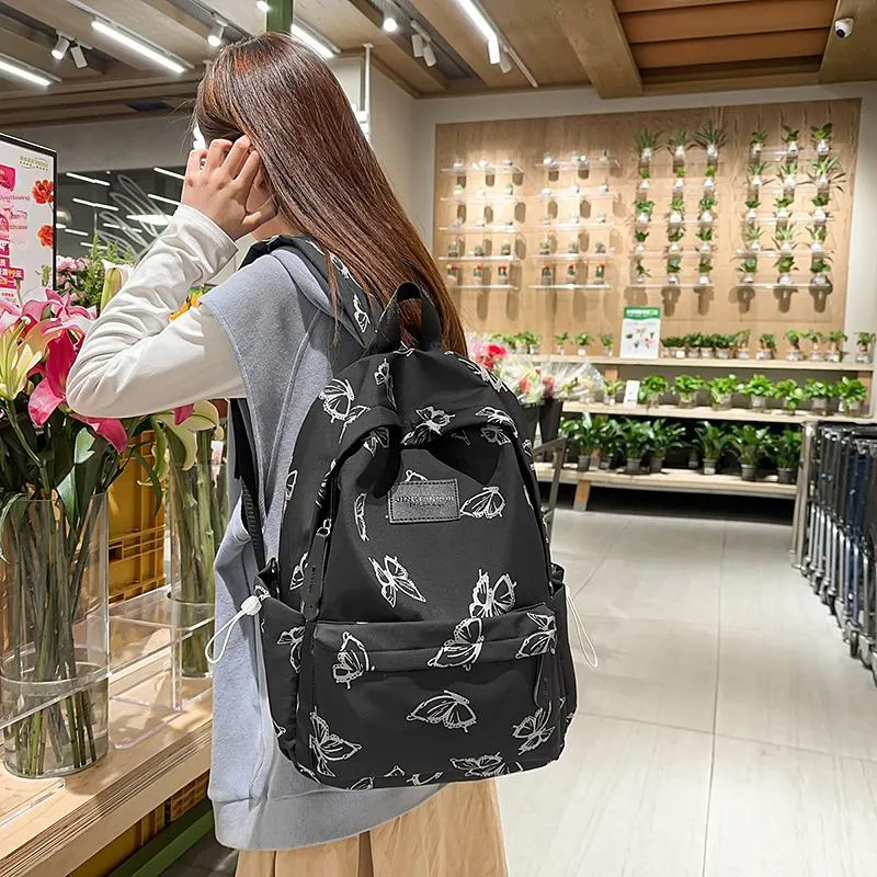 KAMLUI Nylon Backpack Regular Unisex Ecru/Gray/Black/Green-17