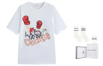 Charlie Luciano T Shirts Unisex White Box+Socks