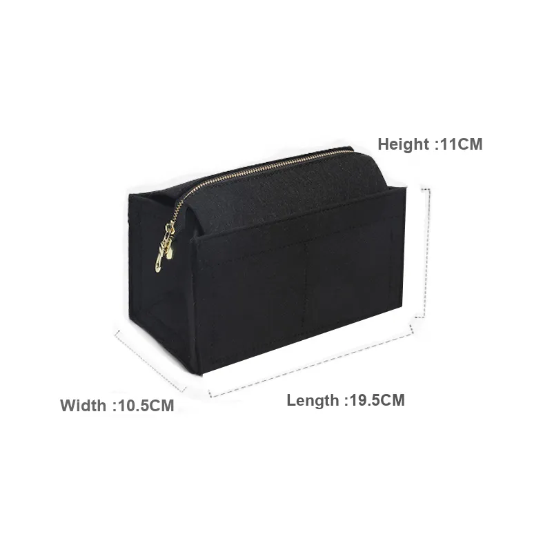 Felt Bag Insert Lining, Storage Mlb, Square Tote, Medium Bag, Zipper Support, Single Purchase, Bag Strap Women's Beige-2