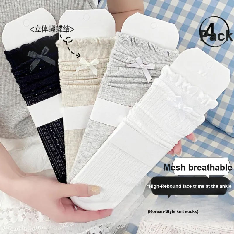AUGUST Mid Calf Socks Women's 4 Pack-1